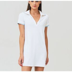 Addison Bay Easy Polo Dress in White Sz. S